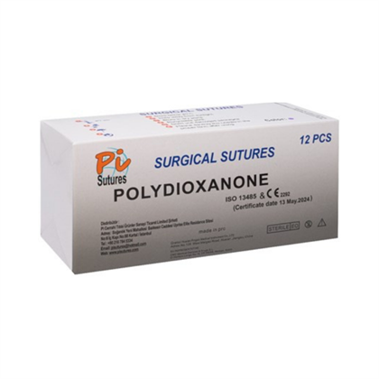 Pi Cerrahi Polydioxanone PDO (Emilebilir) İplik  İğneli 12' Li Paket